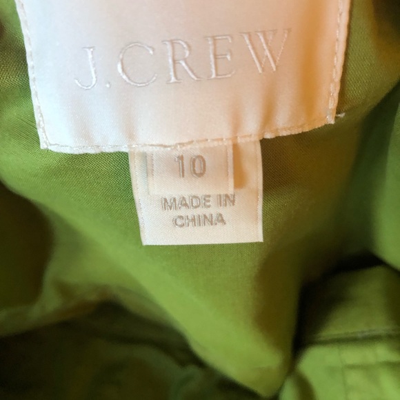 J. Crew Strapless Dress Green/ Chartreuse Size 10 - Picture 5 of 5